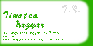 timotea magyar business card